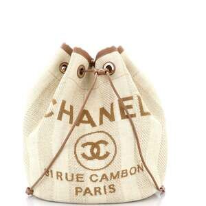 Chanel Deauville Drawstring Bucket Bag #299258C35B